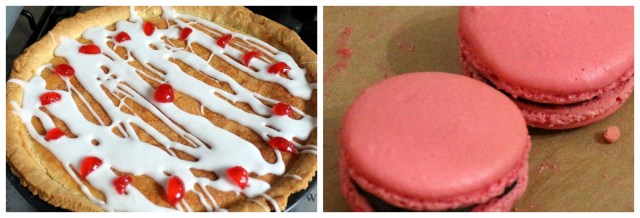 Bakewell Tart Raspberry and Chocolate Macarons