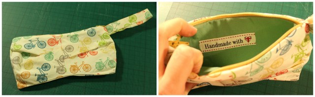 Bicycle Print Red Velvet Mini Clutch