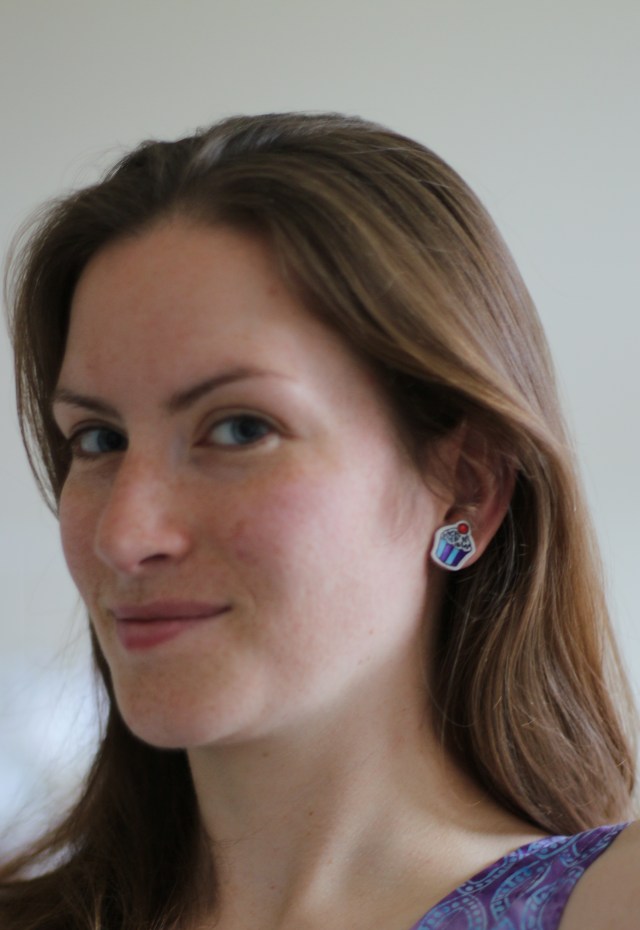 Panda Jam cupcake earrings