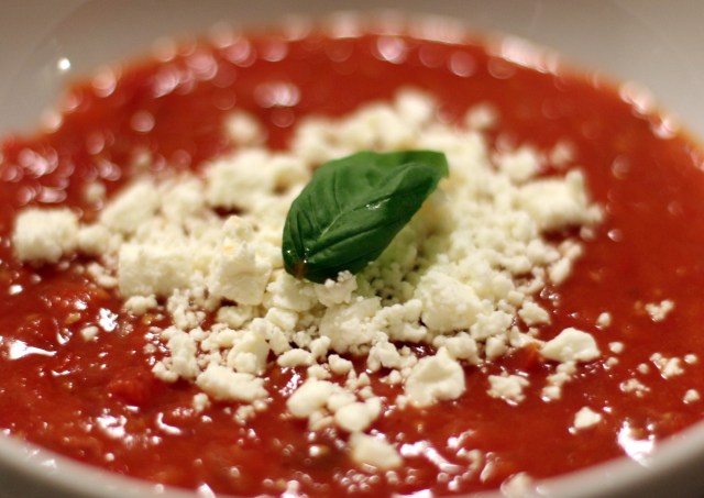 Spicy Roasted Tomato Soup (with Feta)