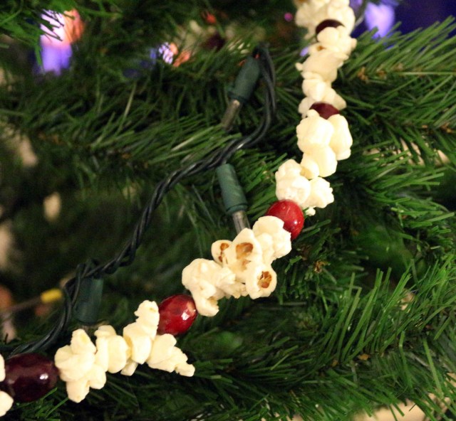 Popcorn and Cranberry Garland