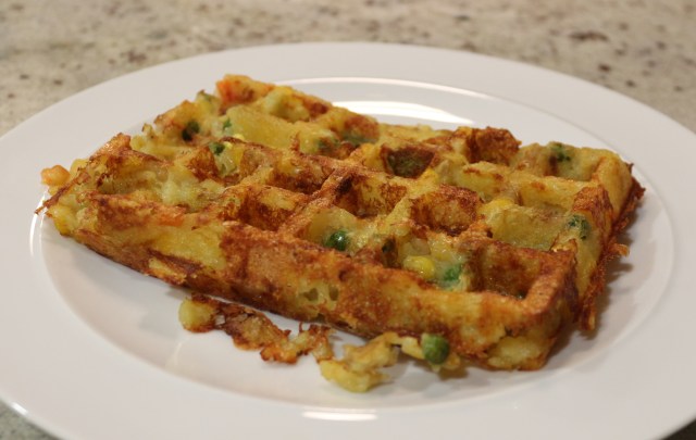 Waffled Leftover. With added Cheese