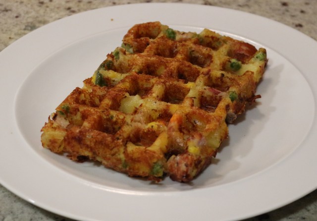 Waffled Leftover. With added Cheese