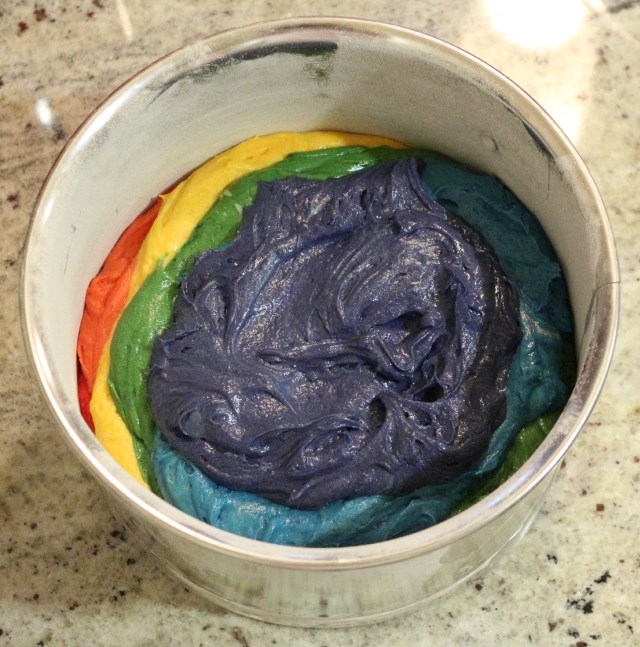 Rainbow Batter Ready to Bake