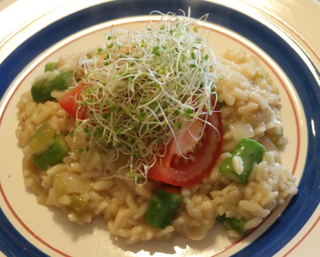 Spicy Cheddar and Asparagus Risotto