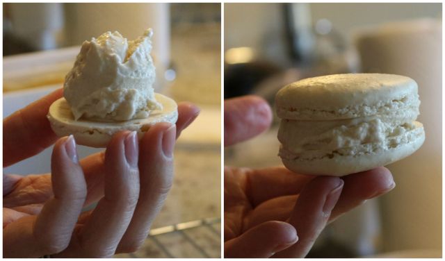 Macaron Ice Cream Sandwich Assembly