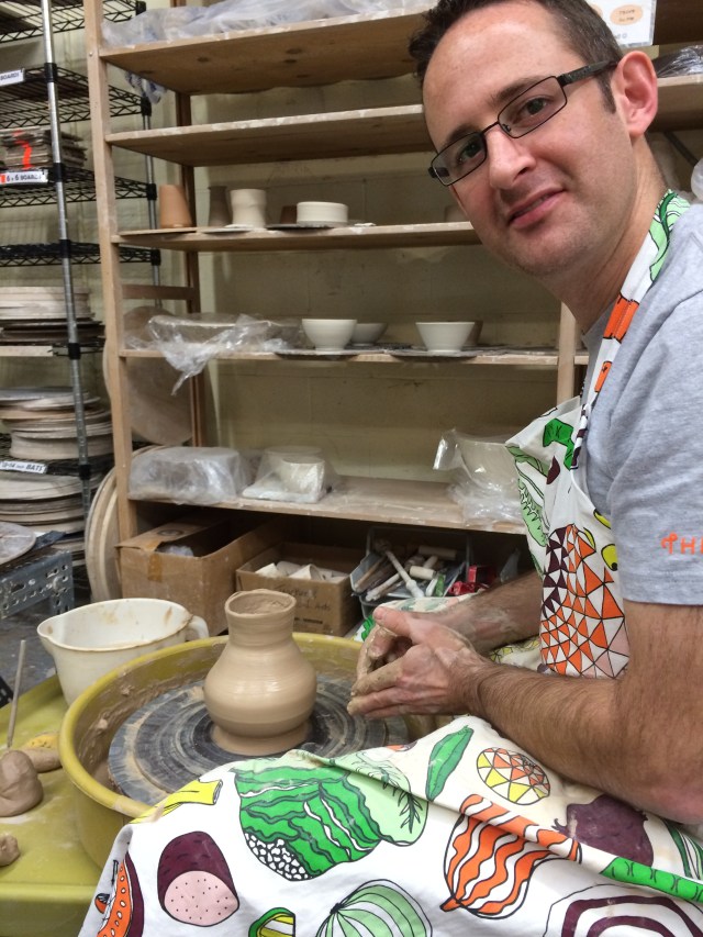 Pottery Apron in Action