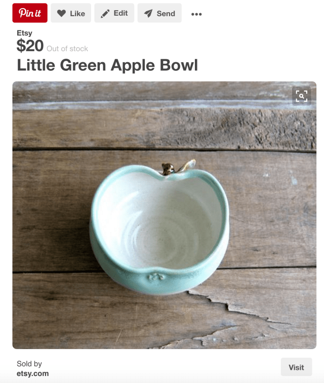 Etsy Apple Bowl